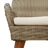 vidaXL Garten Essgruppe mit Kissen 7 pcs Beige Poly-Rattan