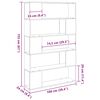vidaXL TV-Schrankset Schwarz Eichen-Optik 100 x 24 x 155 cm