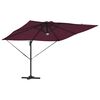 vidaXL Roma Parasol Rot 286 x 284 x 270 cm Aluminium und Polyester