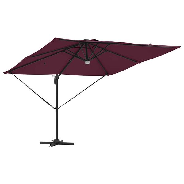 vidaXL Roma Parasol Rot 286 x 284 x 270 cm Aluminium und Polyester