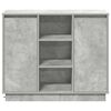 vidaXL LED-Sideboard mit T&uuml;r Beton Grau 90 x 32 x 75 cm Holzwerkstoff
