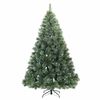vidaXL K&uuml;nstlicher Scharnier-Weihnachtsbaum schneebedeckt Gr&uuml;n 240 cm