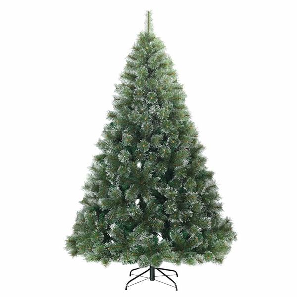 vidaXL K&uuml;nstlicher Scharnier-Weihnachtsbaum schneebedeckt Gr&uuml;n 240 cm