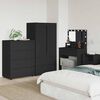 vidaXL Stauraumschr&auml;nke 2 pcs Schwarz 80 x 48 x 105 cm Holzwerkstoff