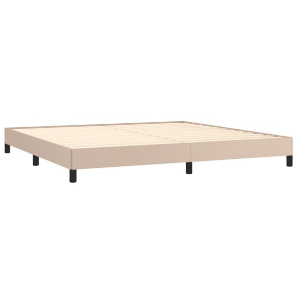 vidaXL Bettgestell Cappuccino-Braun 200x200 cm Kunstleder