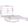 vidaXL Massivholzbett ohne Matratze 75x190 cm Kiefernholz