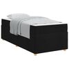 vidaXL Bettrahmen mit Matratze Schwarz 100 x 200 cm Stoff
