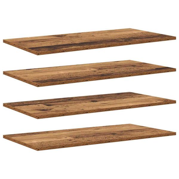 vidaXL Regalbrett 4 pcs Braun 80 x 40 x 1,5 cm Holzwerkstoff