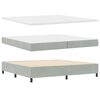 vidaXL Boxspringbett mit Matratze mit LED Hellgrau 200 x 200 cm Samt
