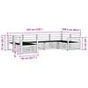 vidaXL Sofagarnituren 6 pcs Natur Massivholz Akazie