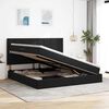 vidaXL Bett mit Stauraum und LED Schwarz 200 x 200 cm Samt