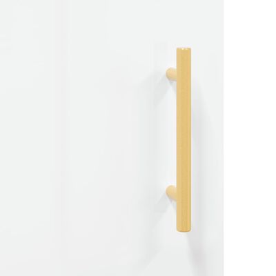 vidaXL Highboard Hochglanz-Weiß 69,5x31x115 cm Holzwerkstoff