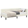 vidaXL Eckbettgestell mit Matratze 2 stk. Creme 90 x 200 cm Samt