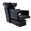 vidaXL Friseurstuhl mit Waschbecken Schwarz 129x59x82 cm Kunstleder