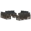 vidaXL Gartensofa-set 13 Stk. Grau Poly-Rattan