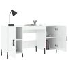 vidaXL Schreibtisch Hochglanz-Wei&szlig; 140x50x75 cm Holzwerkstoff
