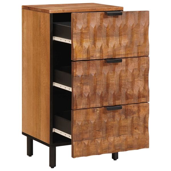 vidaXL Sideboard mit Speicher Akazienbraune Oberfl&auml;che 40 x 33 x 75 cm