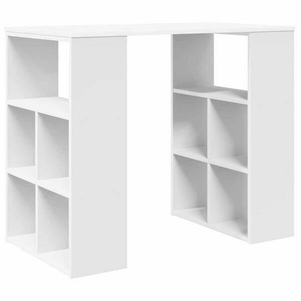 vidaXL Schreibtisch mit Regal Wei&szlig; 90 x 50 x 75 cm Holzwerkstoff