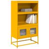 vidaXL Highboard Senfgelb 68x39x123 cm Stahl