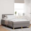 vidaXL LED Boxspringbett mit Matratze mit LED Taupe 120 x 190 cm Stoff