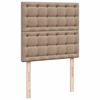 vidaXL Ottoman-Bett mit Matratze & LEDs 90x190 cm Kunstleder