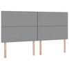 vidaXL Aufbewahrungsbett mit Matratze Hellgrau 200 x 200 cm Polyester