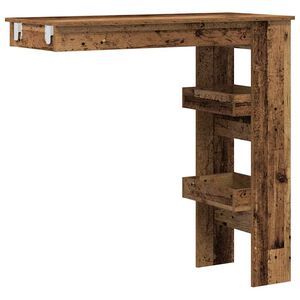 vidaXL Wand-Bartisch Altholz-Optik 102x45x103,5 cm Holzwerkstoff