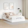 vidaXL Ottoman-Bett ohne Matratze Wei&szlig; 140x200 cm Kunstleder