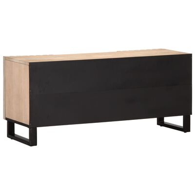 vidaXL TV-Schrank Weiß 105x34x46 cm Massivholz Mango