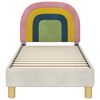 vidaXL Kinderbettgestell mit Kopfteil Creme 70 x 140 cm Samt