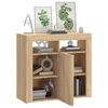vidaXL Sideboard mit LED-Leuchten Sonoma-Eiche 80x35x75 cm