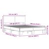 vidaXL Bettgestell Schwarz 120x190 cm Holzwerkstoff und Metall