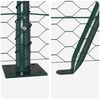 vidaXL Zaunpfosten Gr&uuml;n 50 x 1,5 m (25 mm Maschenweite) Stahl und PVC