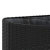 vidaXL 4-tlg. Garten-Sofagarnitur mit Kissen Schwarz Poly Rattan