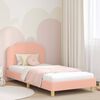 vidaXL Kinderbettgestell mit Kopfteil Rosa 90 x 190 cm Schafstoff