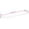 vidaXL Tischplatte 120x20x3,8 cm Rechteckig Raues Massivholz Mango