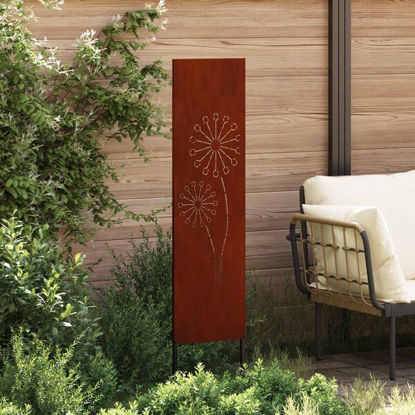 vidaXL Garten Sichtschutz-Leinwand Rostig 32 x 140 cm Wetterfeststahl