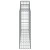 vidaXL Gabionen mit Hochbogen 15Stk. 200x30x100/120cm Verzinktes Eisen
