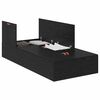 vidaXL Aufbewahrungsbettgestell Schwarz Eichen-Optik 70 x 190 cm