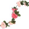 vidaXL Weihnachtskr&auml;nze Blumen 6 Stk. Rosenrot 240 cm