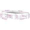 vidaXL Bettgestell Grau Sonoma 75x190 cm Holzwerkstoff