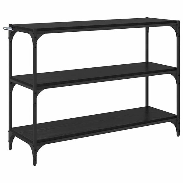 vidaXL B&uuml;cherregal Schwarz Eichen-Optik 100 x 33 x 70,5 cm