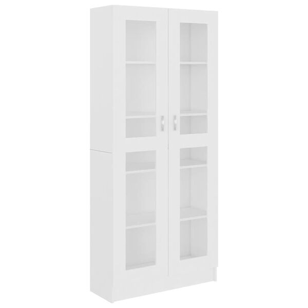 vidaXL Vitrinenschrank Wei&szlig; 82,5x30,5x185 cm Holzwerkstoff