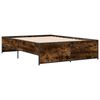 vidaXL Bettgestell R&auml;uchereiche 120x200 cm Holzwerkstoff und Metall