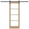vidaXL Schiebet&uuml;r ORKDAL Natur 78 x 202 cm Massivholz Kiefer und Glas