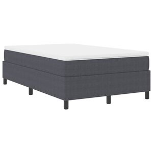 vidaXL Boxspringbett Dunkelgrau und Wei&szlig; 120 x 200 cm Cordstoff
