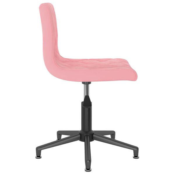 vidaXL B&uuml;rostuhl Drehbar Rosa Samt