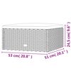 vidaXL 11-tlg. Garten-Lounge-Set mit Kissen Grau Poly Rattan