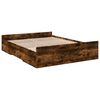 vidaXL Bettgestell mit Schubladen R&auml;uchereiche 150x200cm Holzwerkstoff