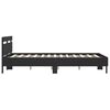 vidaXL Bettgestell mit Kopfteil Schwarz 140x190 cm Holzwerkstoff